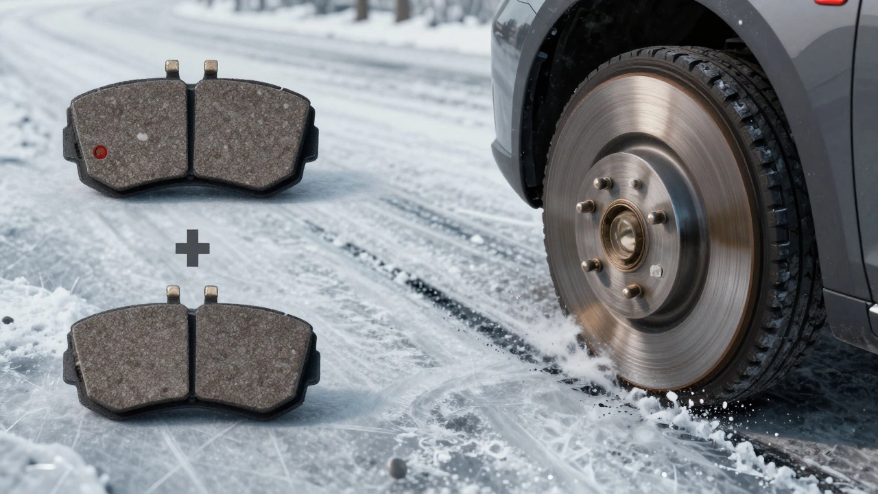 Сравнение безопасной и опасной остановки: с целыми и изношенными тормозными колодками.