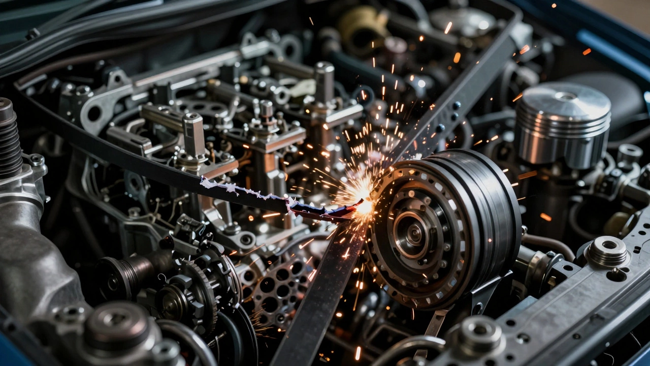 Обрыв ремня ГРМ и повреждение клапанов внутри двигателя